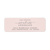 Chic Script Future Mr. Wedding Rücksendeadresse (Vorne)