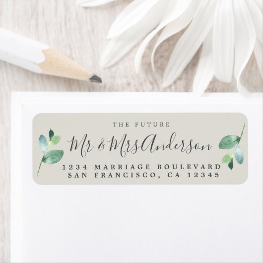 Chic Script Future Mr. Wedding Rücksendeadresse (Insitu)