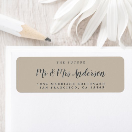 Chic Script Future Mr. Wedding Rücksendeadresse (Insitu)