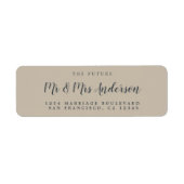 Chic Script Future Mr. Wedding Rücksendeadresse (Vorne)