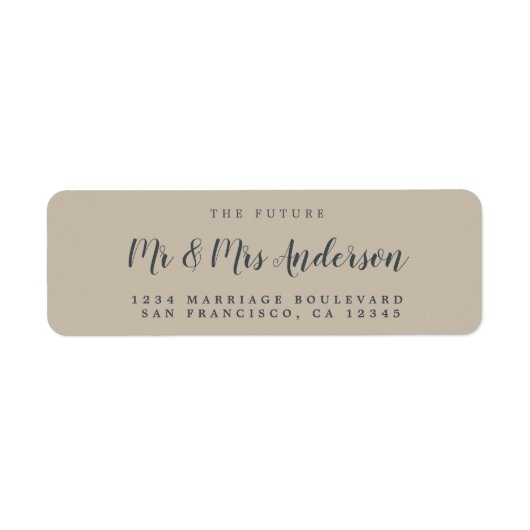 Chic Script Future Mr. Wedding Rücksendeadresse (Vorne)