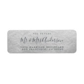 Chic Script Future Mr. Wedding Rücksendeadresse (Vorne)
