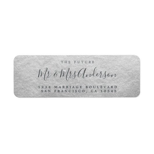 Chic Script Future Mr. Wedding Rücksendeadresse (Vorne)