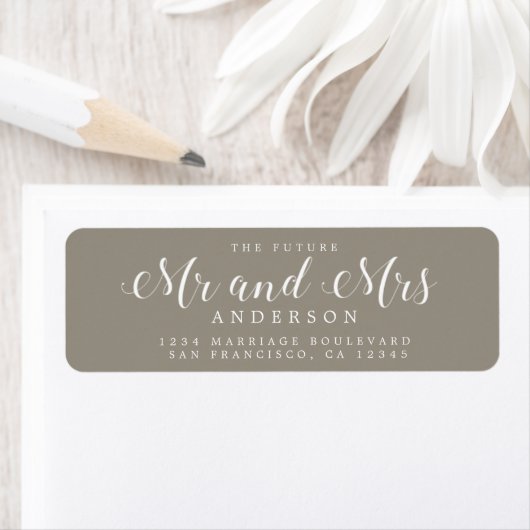 Chic Script Future Mr. Wedding Rücksendeadresse (Insitu)