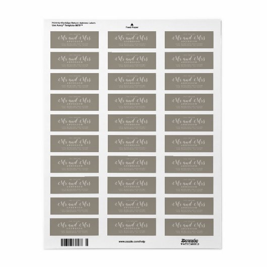 Chic Script Future Mr. Wedding Rücksendeadresse (Vorne)