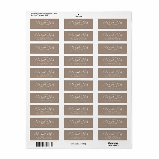Chic Script Future Mr. Wedding Rücksendeadresse (Vorne)