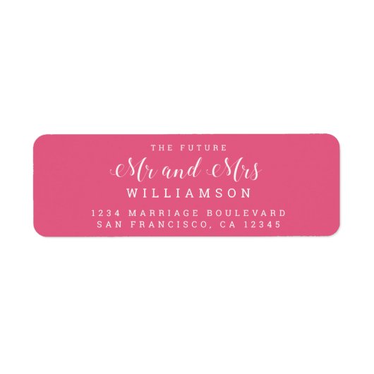 Chic Script Future Mr. Wedding Rücksendeadresse (Vorne)