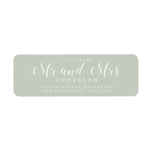 Chic Script Future Mr. Wedding Rücksendeadresse (Vorne)