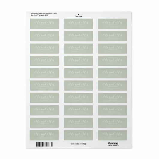 Chic Script Future Mr. Wedding Rücksendeadresse (Vorne)