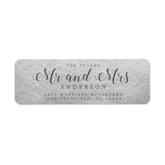 Chic Script Future Mr. Wedding Rücksendeadresse (Vorne)