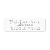 Chic Script Future Mr. Wedding Rücksendeadresse (Vorne)