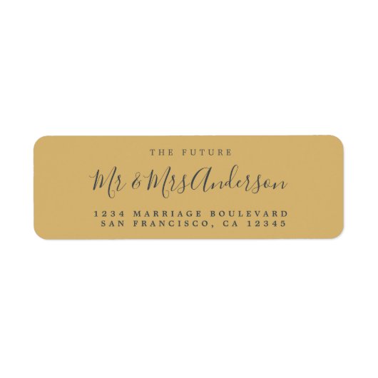 Chic Script Future Mr. Wedding Rücksendeadresse (Vorne)