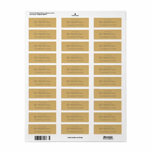 Chic Script Future Mr. Wedding Rücksendeadresse (Vorne)