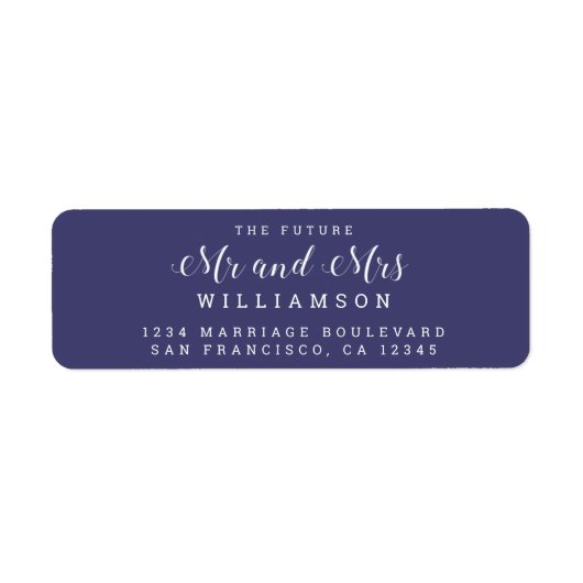 Chic Script Future Mr. Wedding Rücksendeadresse (Vorne)