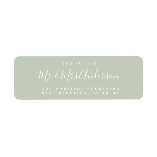 Chic Script Future Mr. Wedding Rücksendeadresse (Vorne)