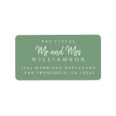 Chic Script Future Mr. Wedding Rücksendeadresse Adressaufkleber (Vorne)