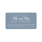 Chic Script Future Mr. Wedding Rücksendeadresse Adressaufkleber (Vorne)