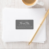 Chic Script Future Mr. Wedding Rücksendeadresse Adressaufkleber (Insitu)