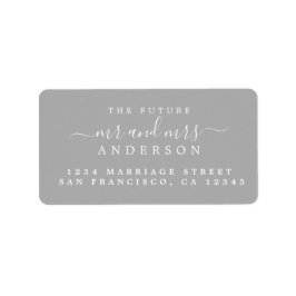Chic Script Future Mr. Wedding Rücksendeadresse Adressaufkleber