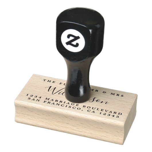 Chic Script Future Mr. Wedding Rücksendeadresse Gummistempel (Stempel)