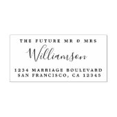 Chic Script Future Mr. Wedding Rücksendeadresse Gummistempel (Prägung)