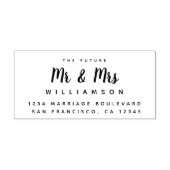 Chic Script Future Mr. Wedding Rücksendeadresse Gummistempel (Prägung)