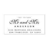 Chic Script Future Mr. Wedding Rücksendeadresse Gummistempel (Prägung)
