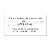 Chic Script Future Mr. Wedding Rücksendeadresse Gummistempel (Prägung)