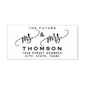 Chic Script Future Mr. Wedding Rücksendeadresse Gummistempel (Prägung)