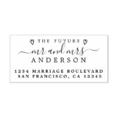 Chic Script Future Mr. Wedding Rücksendeadresse Gummistempel (Prägung)