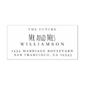 Chic Script Future Mr. Wedding Rücksendeadresse Gummistempel (Prägung)