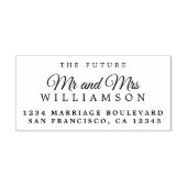 Chic Script Future Mr. Wedding Rücksendeadresse Gummistempel (Prägung)