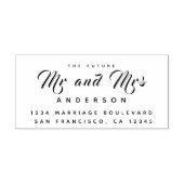Chic Script Future Mr. Wedding Rücksendeadresse Gummistempel (Prägung)