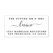 Chic Script Future Mr. Wedding Rücksendeadresse Gummistempel (Prägung)