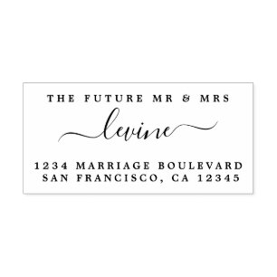 Chic Script Future Mr. Wedding Rücksendeadresse Gummistempel