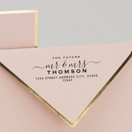 Chic Script Future Mr. Wedding Rücksendeadresse Gummistempel