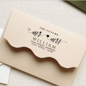 Chic Script Future Mr. Wedding Rücksendeadresse Gummistempel