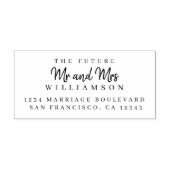 Chic Script Future Mr. Wedding Rücksendeadresse Gummistempel (Prägung)
