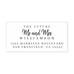 Chic Script Future Mr. Wedding Rücksendeadresse Gummistempel