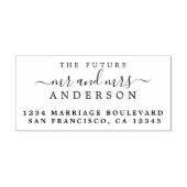 Chic Script Future Mr. Wedding Rücksendeadresse Gummistempel (Prägung)