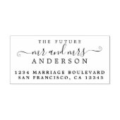 Chic Script Future Mr. Wedding Rücksendeadresse Gummistempel (Prägung)