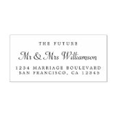 Chic Script Future Mr. Wedding Rücksendeadresse Gummistempel (Prägung)