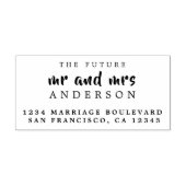 Chic Script Future Mr. Wedding Rücksendeadresse Gummistempel (Prägung)