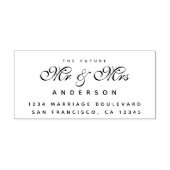 Chic Script Future Mr. Wedding Rücksendeadresse Gummistempel (Prägung)