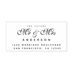 Chic Script Future Mr. Wedding Rücksendeadresse Gummistempel