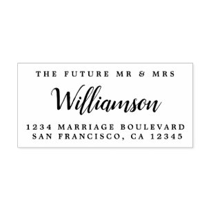 Chic Script Future Mr. Wedding Rücksendeadresse Permastempel