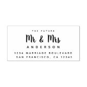Chic Script Future Mr. Wedding Rücksendeadresse Permastempel (Design)