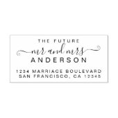 Chic Script Future Mr. Wedding Rücksendeadresse Permastempel (Design)