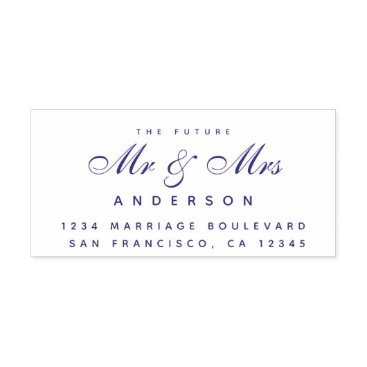 Chic Script Future Mr. Wedding Rücksendeadresse Permastempel (Design)