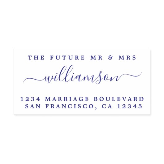 Chic Script Future Mr. Wedding Rücksendeadresse Permastempel (Design)